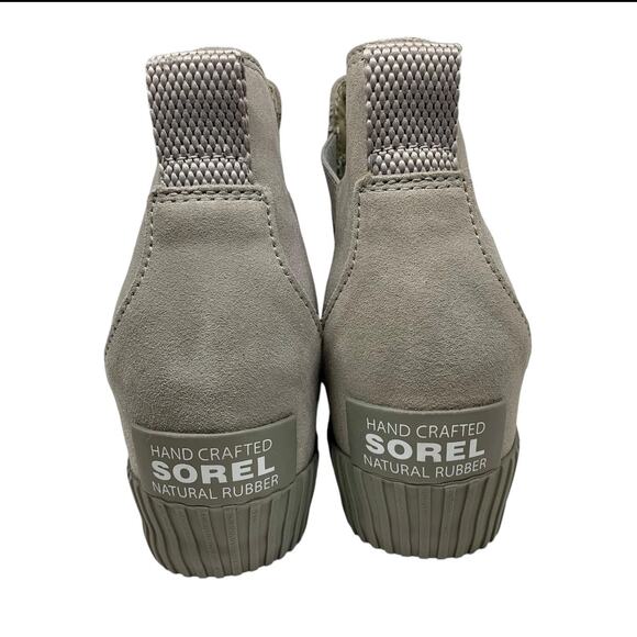 Sorel Grey Suede Out N About Wedge Boots Size 8 1/2 - Picture 3 of 5